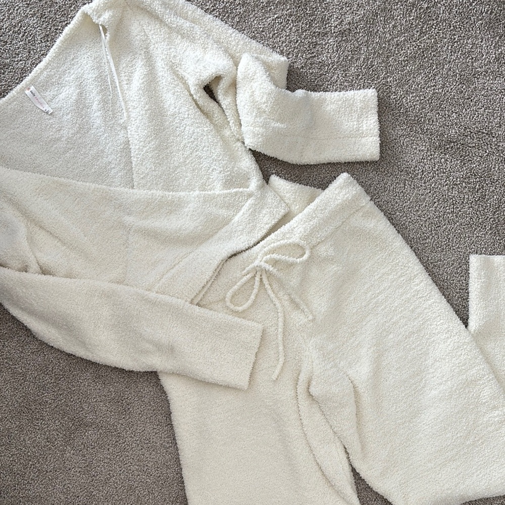 Anthropologie Daily Practice Cozy Cream Loungewear Set